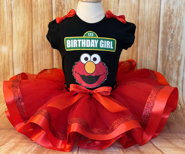 9-12 2024 Elmo First Birthday Dress