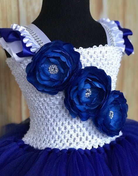 Robe tutu bleu princesse au crochet