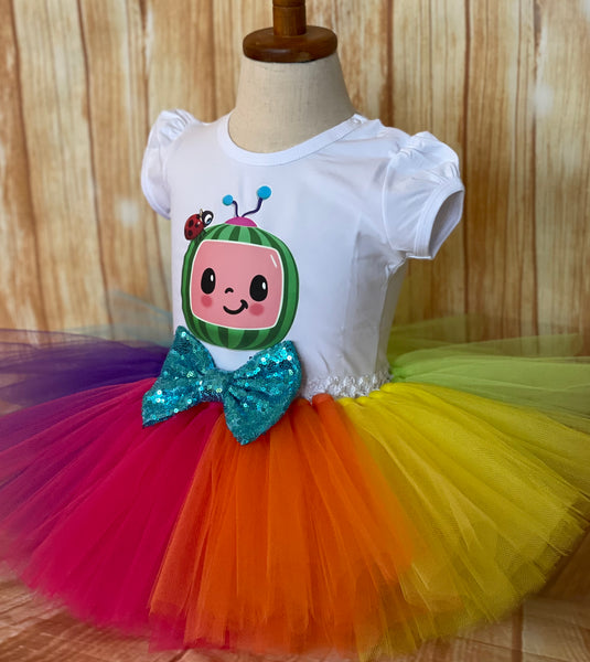 Cocomelon Birthday Tutu Outfit, Cocomelon Rainbow Tutu | Little