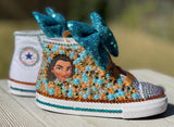 Moana Custom Converse, Little Kids Shoe Size 10-2