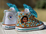 Moana Custom Converse, Little Kids Shoe Size 10-2