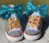 Moana Custom Converse, Little Kids Shoe Size 10-2