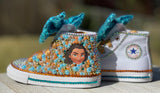 Moana Custom Converse, Little Kids Shoe Size 10-2