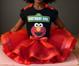 Elmo Birthday Tutu Outfit,  Sesame Street Birthday Party