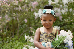 Flower Headband, custom to match any dress - Little Ladybug Tutus