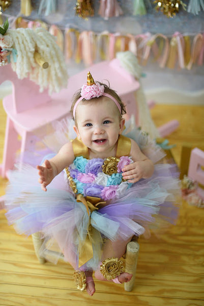 Unicorn Smash Cake Tutu Set, First Birthday Tutu | Little Ladybug Tutus