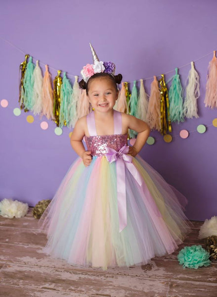 Unicorn Tutu, Unicorn Birthday Dress, Girls Unicorn Costume | Little ...