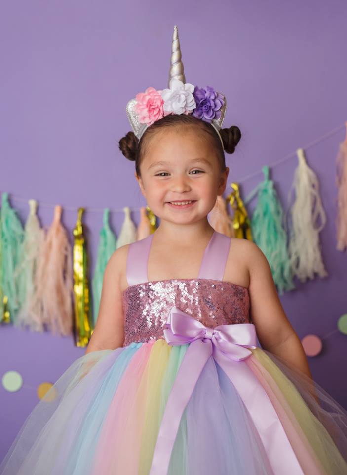 BABY SARA Hannah Banana Unicorn Rainbow Dress Girls Toddler 3T | eBay