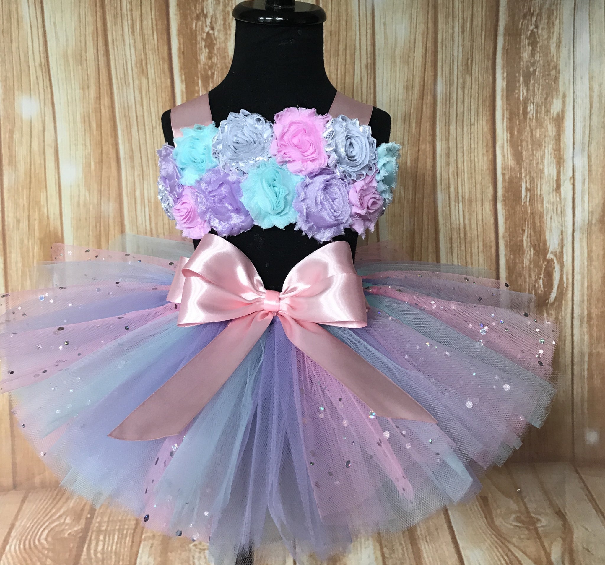 Lavender Pink and Aqua Smash Cake First Birthday Smash Cake Tutu Set