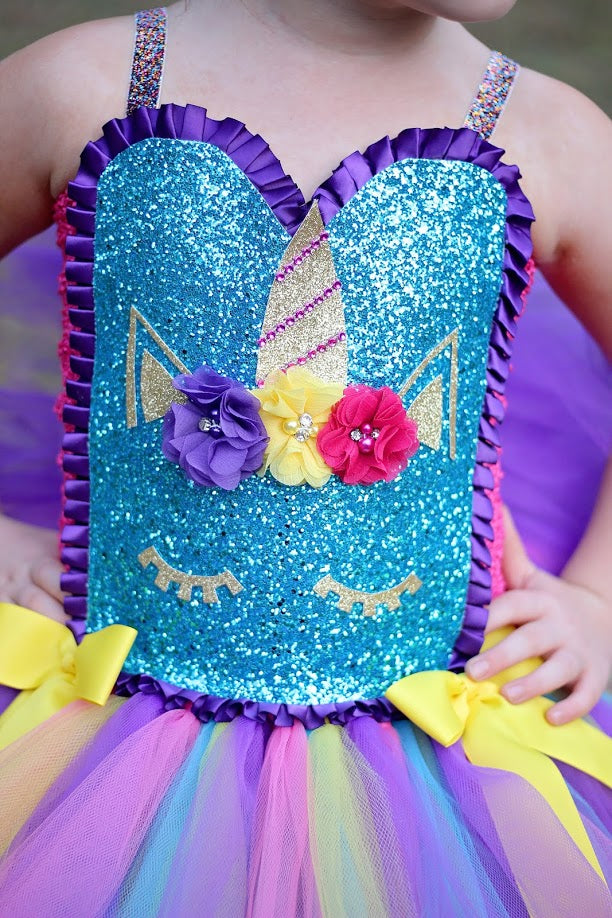 Unicorn Birthday Outfit,Pastel Rainbow Unicorn Tutu Set,Pastel Unicorn |  The Tutu Princess
