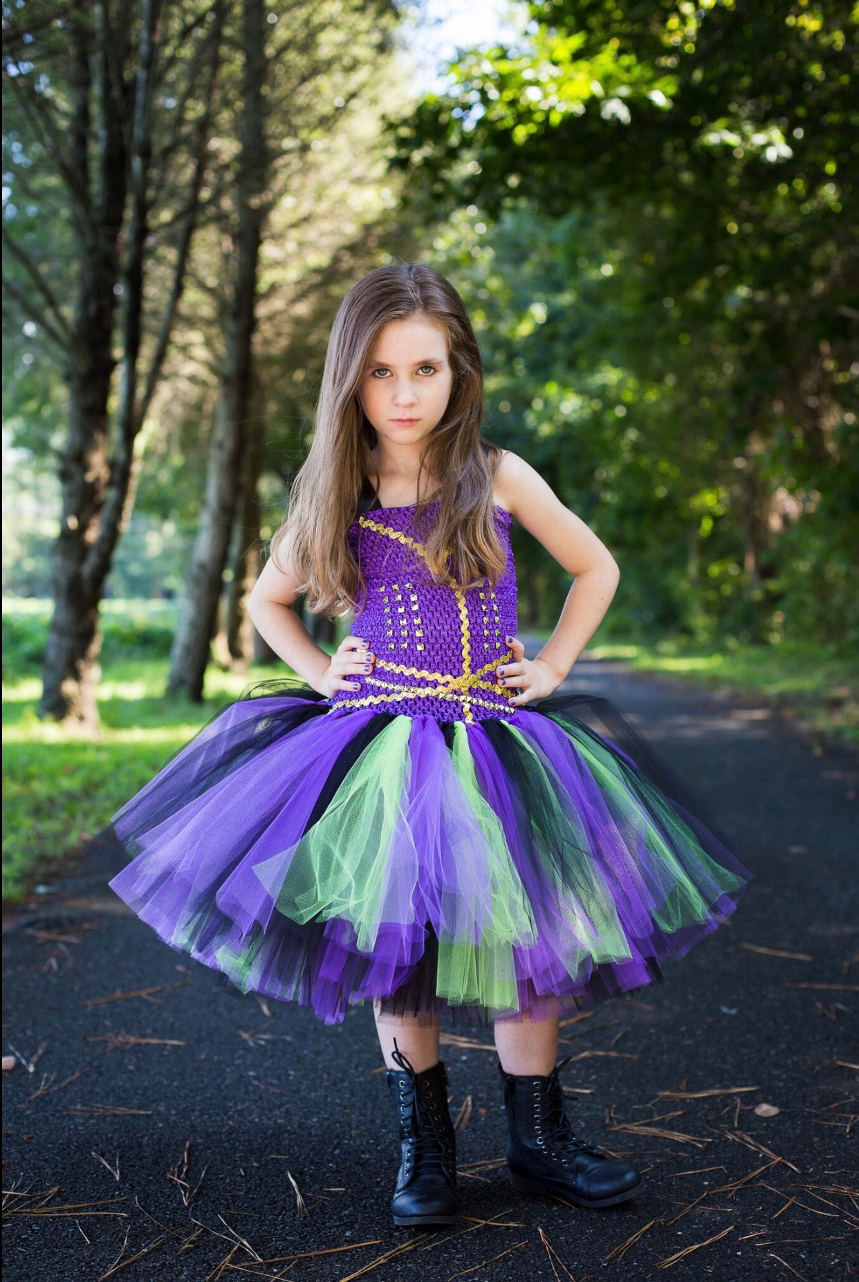 Mal Tutu, Descendants Mal Halloween Costume, Mal Tutu Dress for girls ...