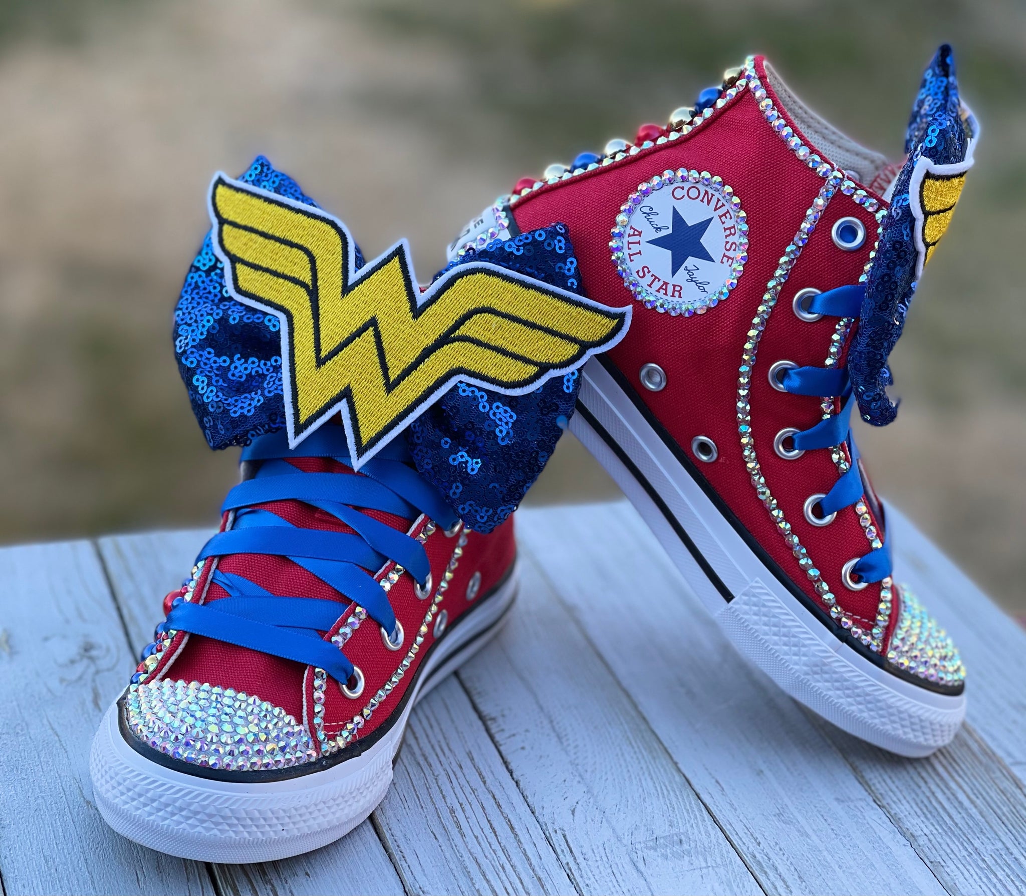 Girls Blinged Wonder Woman Sneakers | Little Tutus