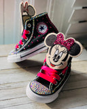 Minnie Mouse Blinged Converse, Little Kids Shoe Size 10-2