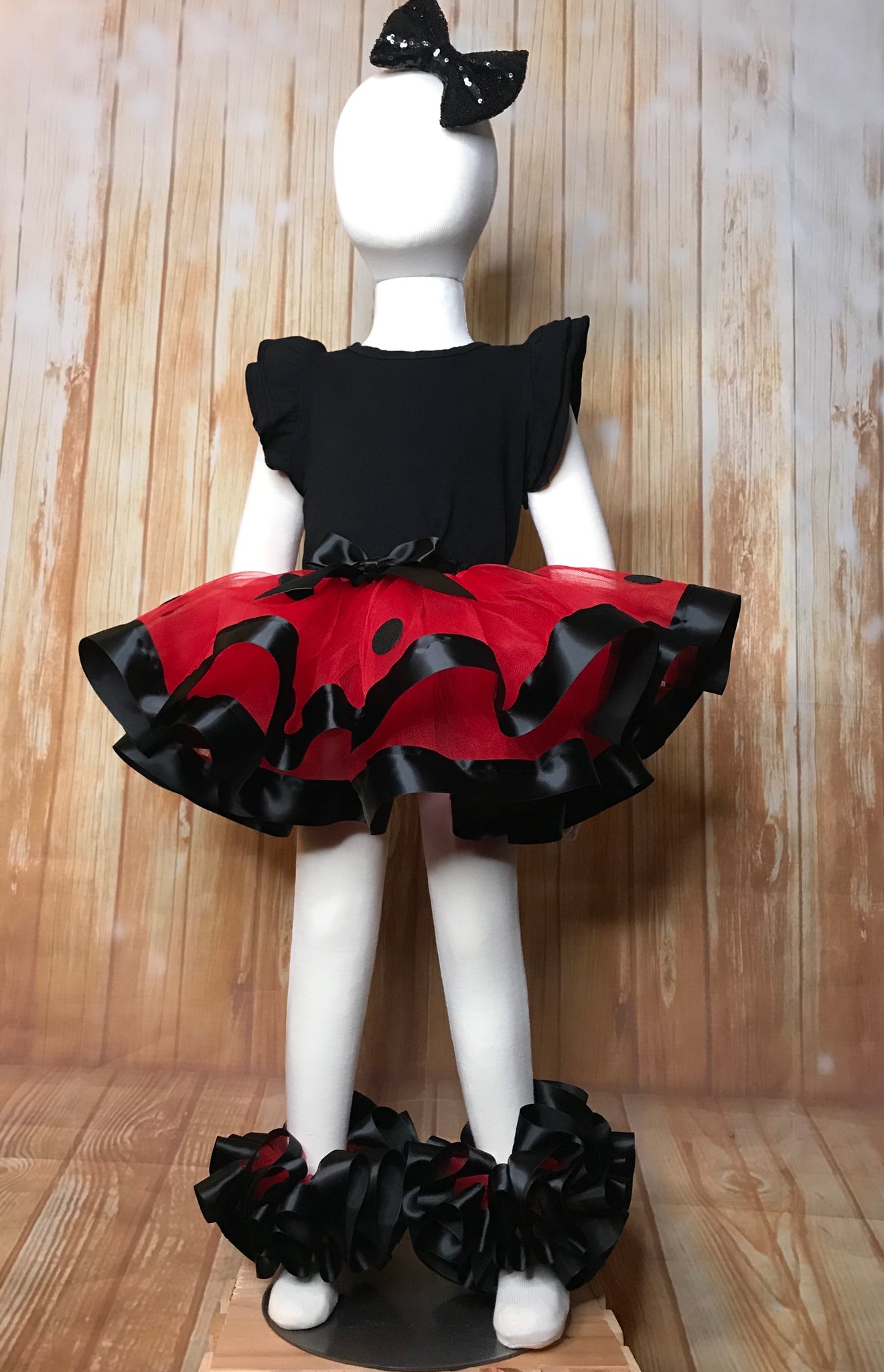 Girls Ladybug Red Polka Dot Tutu Skirt Polka Dot Costume